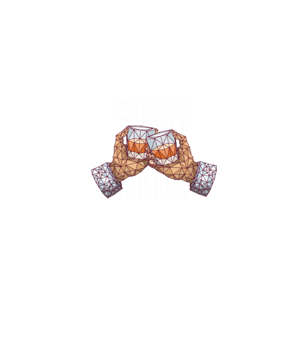 Poate conține urme de whisky model albastru jeanși pe tricou