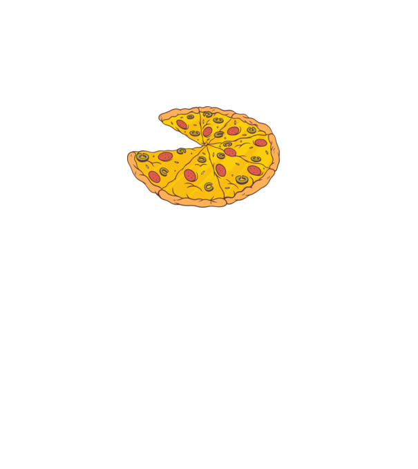 Felii de pizza Cuplu model alb pe tricou