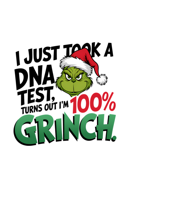 Grinch DNA test model alb pe tricou