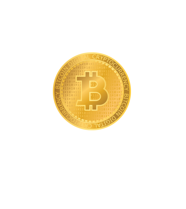 Monedă de aur Bitcoin model negru pe tricou