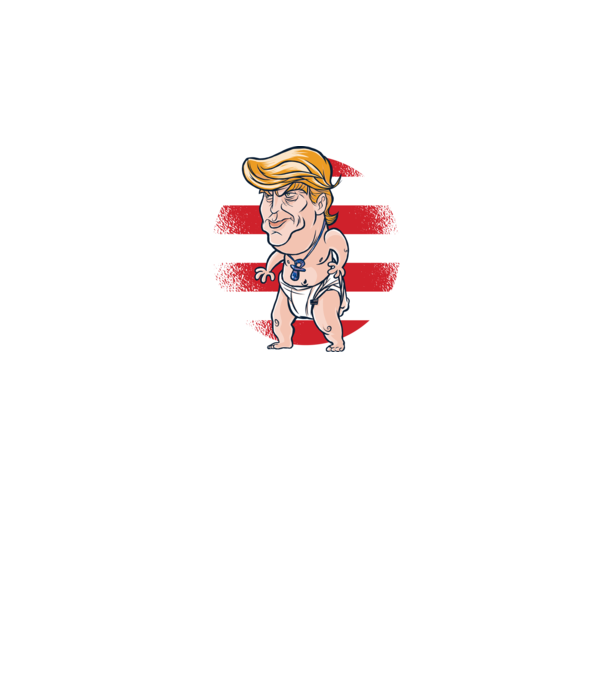 Trump Baby tricou amuzant model albastru închis pe tricou