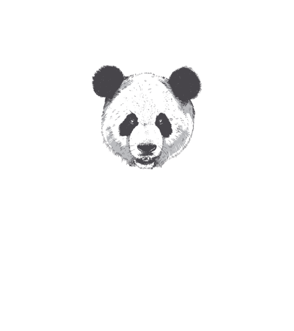 Cap de panda model alb pe tricou