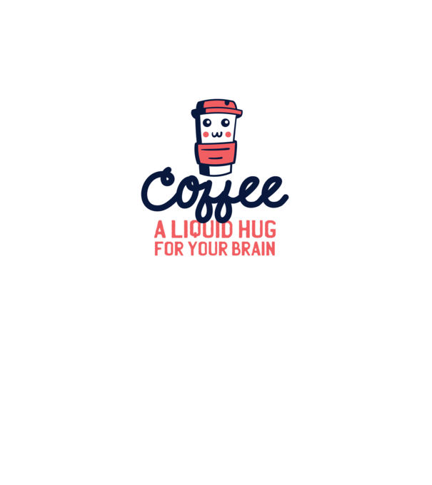 Cafea - o îmbrățișare lichidă pentru creier model gri pe tricou