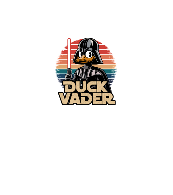Duck Vader model negru pe tricou