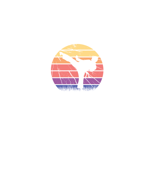Karate Retro model negru pe tricou