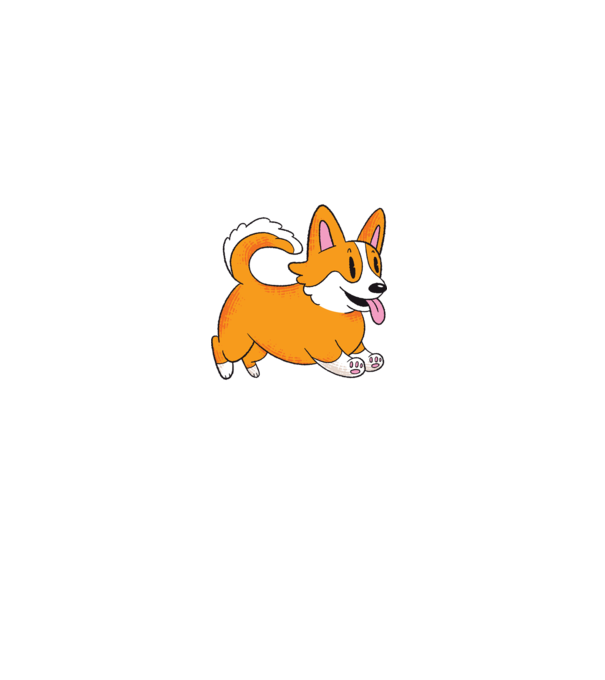 Tată de Corgi model negru pe tricou