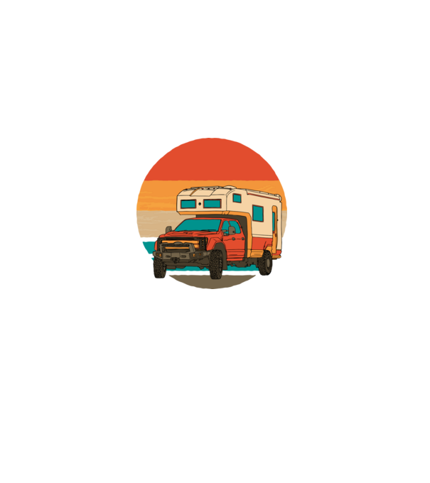 Campervan Retro model negru pe tricou