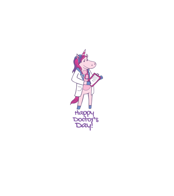 Medic Unicorn model negru pe tricou
