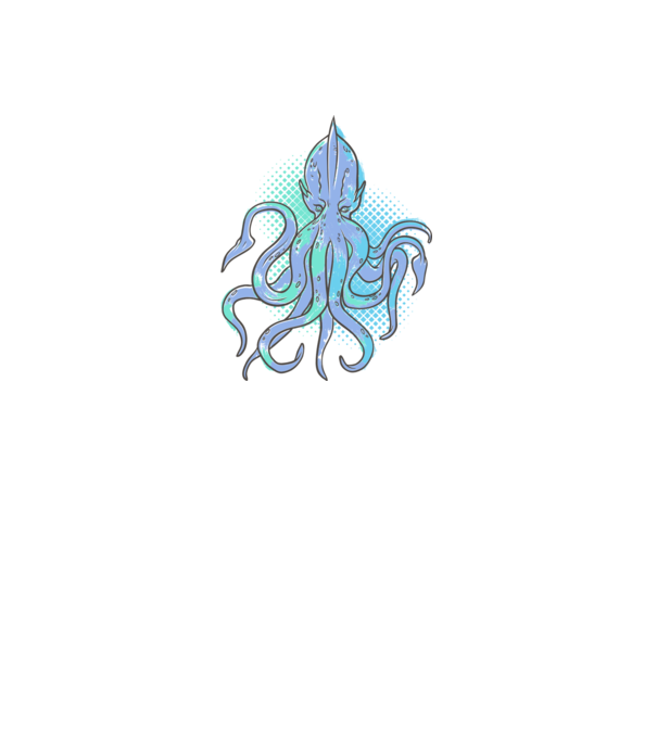 Cthulhu Caracatiță model negru pe tricou