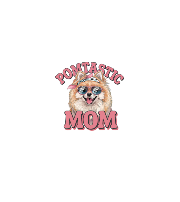 Pomtastic Mom model alb pe tricou