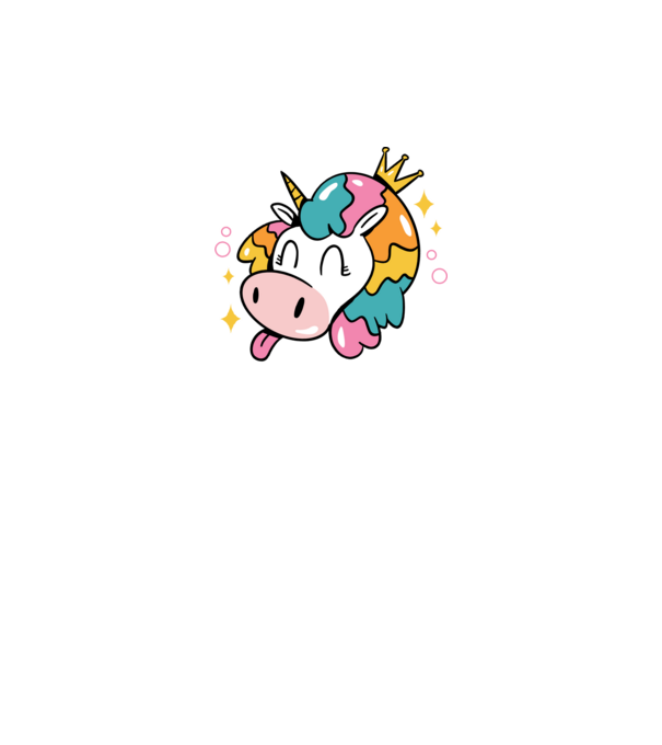 Birthday Princess Unicorn model negru pe tricou
