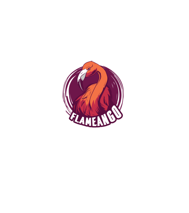 Flamingo model alb pe tricou