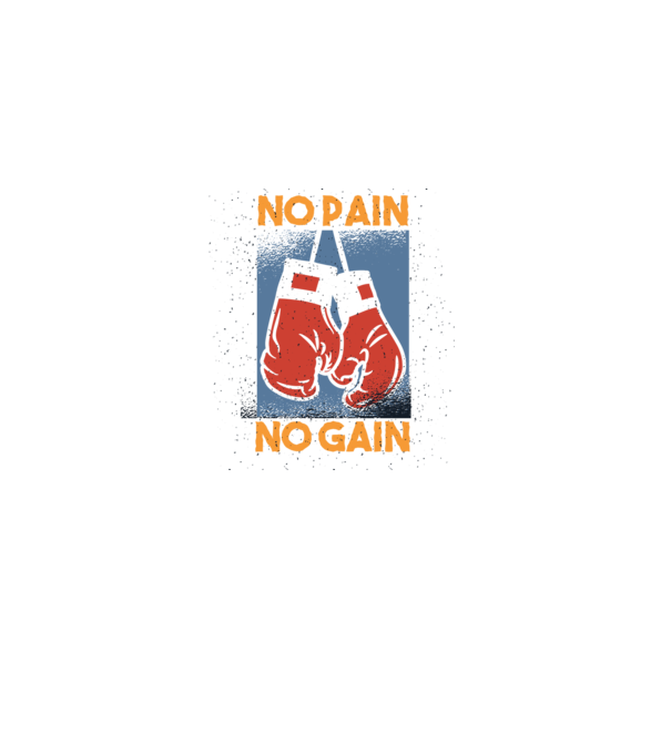No pain no gain box model negru pe tricou