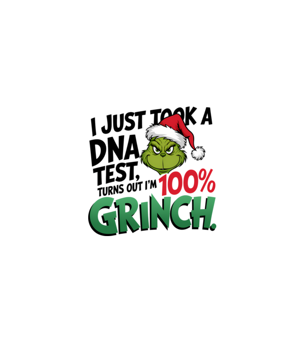 Grinch DNA test model alb pe tricou