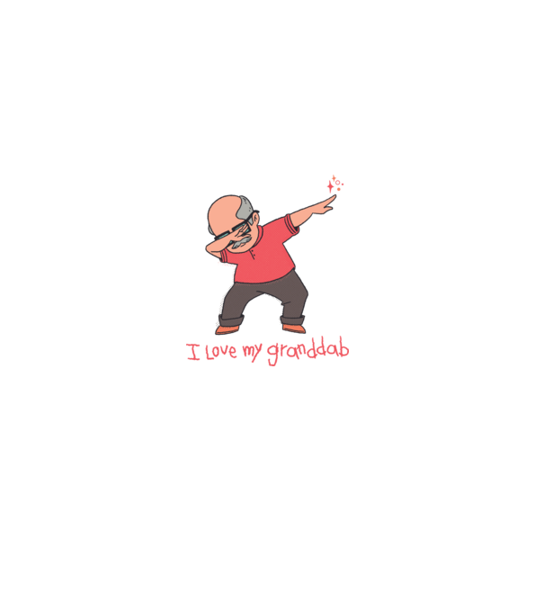 Îl iubesc pe bunicul meu model gri pe tricou
