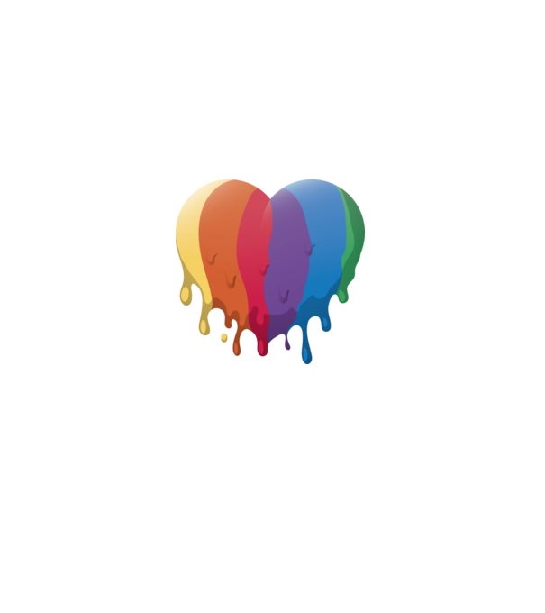 LGBTQ Inimă model negru pe tricou
