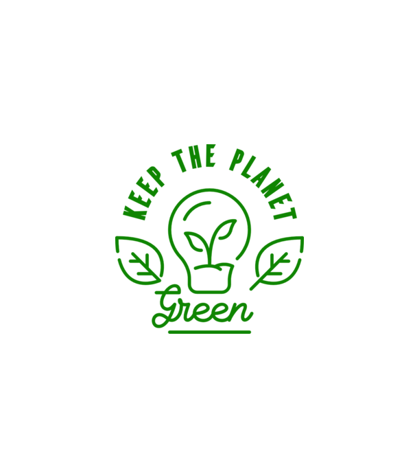 Keep The Planet Green - Ziua Pământului model alb pe tricou