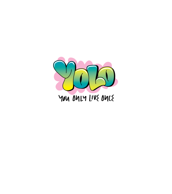 YOLO - You only live once model alb pe tricou