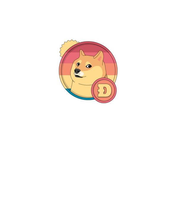 Doge Coin model turcoaz pe tricou