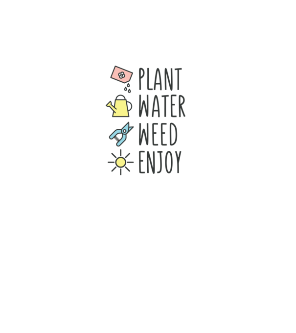 Plant Water Weed Enjoy model alb pe tricou