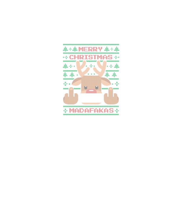 Merry Christmas Madafakas model negru pe tricou