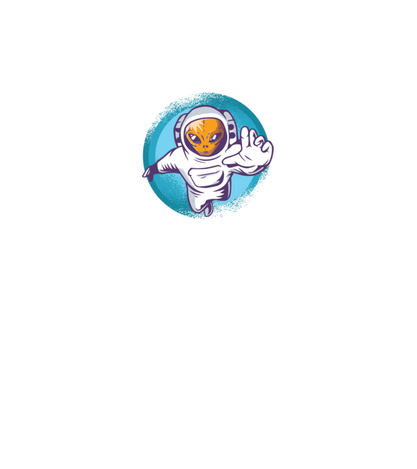 Alien Astronaut model gri pe tricou