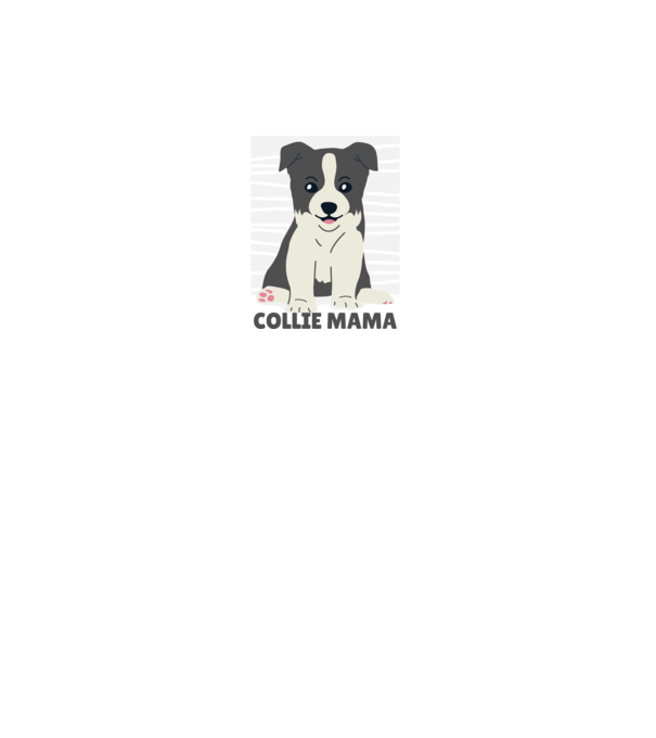Border Collie Mamă model negru pe tricou