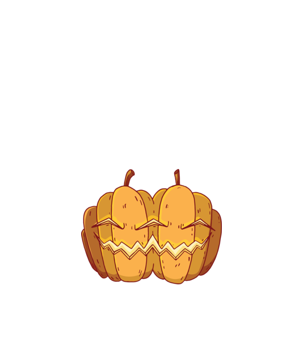 Dovleci siamezi de Halloween model negru pe tricou