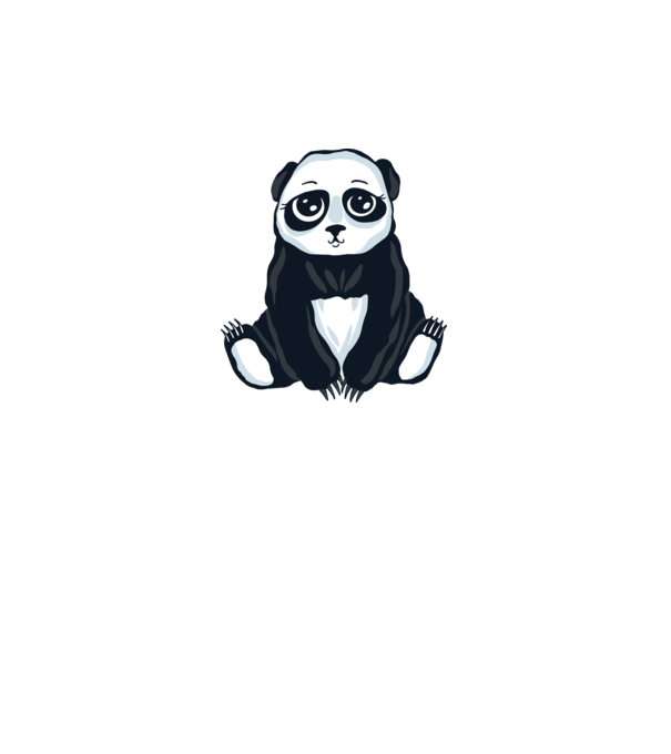 Panda drăguț model gri pe tricou