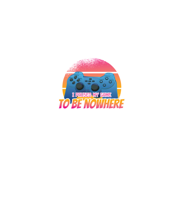 I paused my game to be nowhere model negru pe tricou