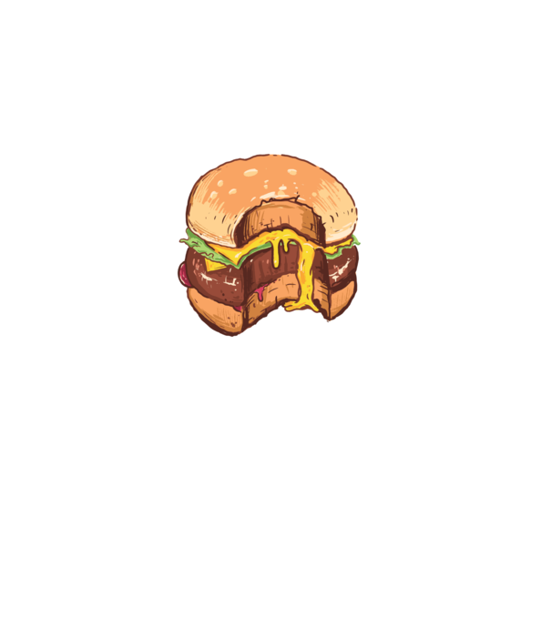 Hamburger model gri pe tricou