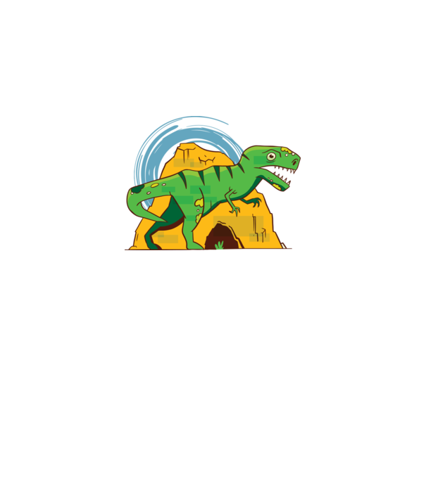 Dinozaur T-rex model negru pe tricou
