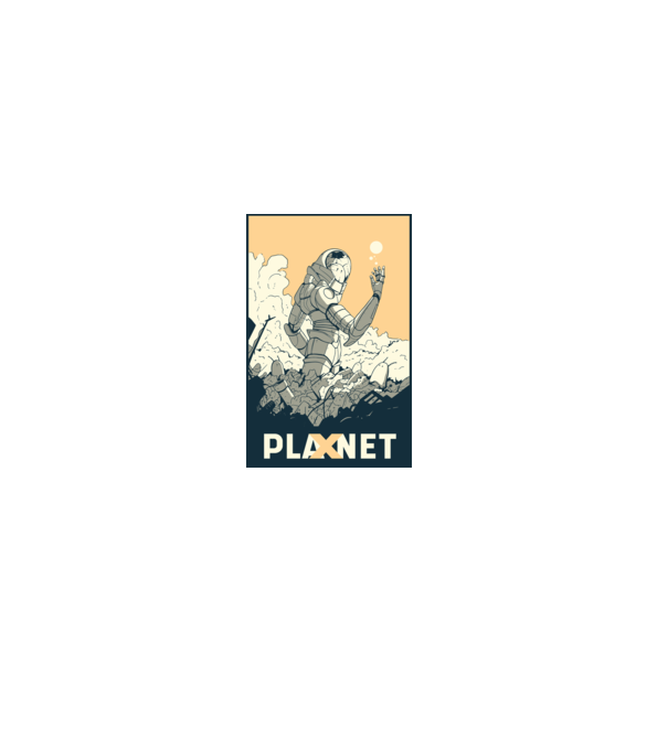Planet X model gri pe tricou