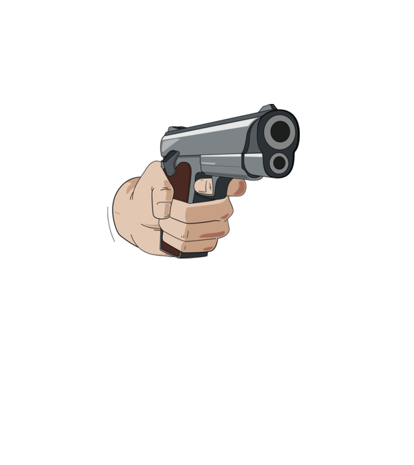 Pistol model turcoaz pe tricou