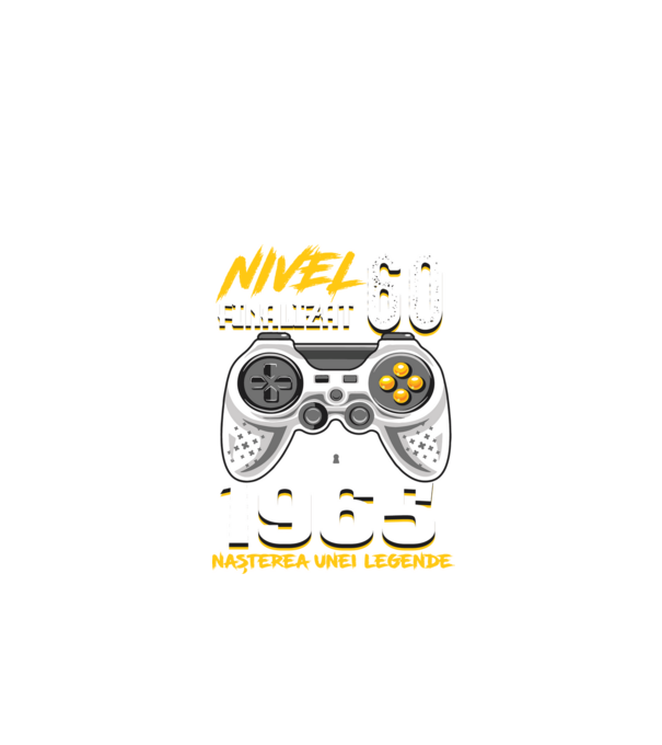 Nivel Finalizat 60 1965 model negru pe tricou