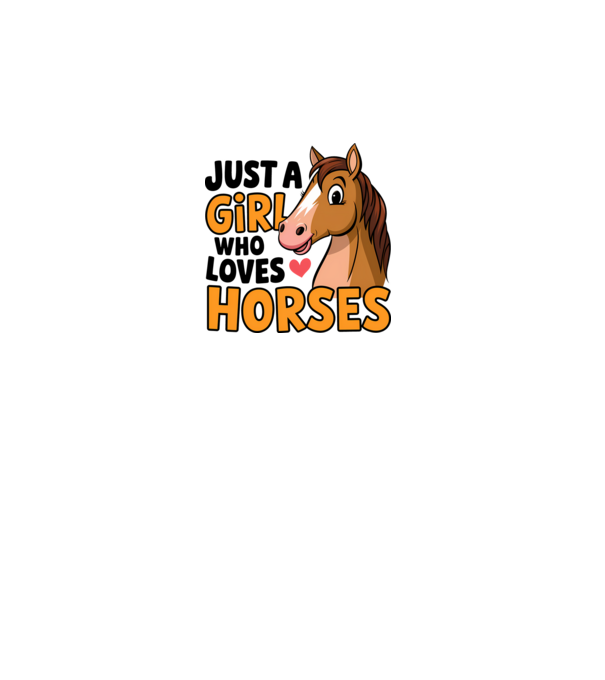 Just a girl who loves horses Alb model gri pe tricou
