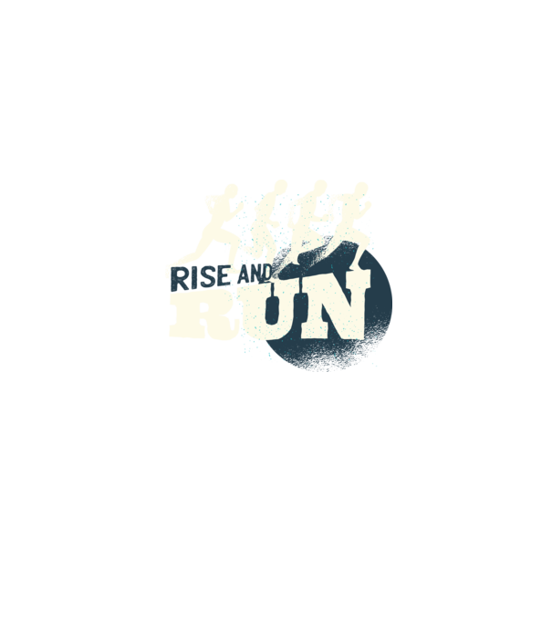 Rise and Run - Tricou pentru alergători model albastru jeanși pe tricou