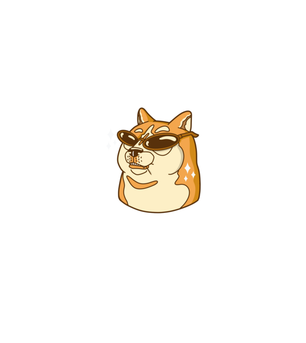 Doge Coin model negru pe tricou