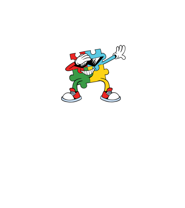 Autist DAB Puzzle model negru pe tricou