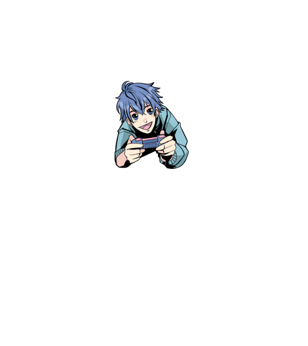 Anime băiat Gamer model gri pe tricou