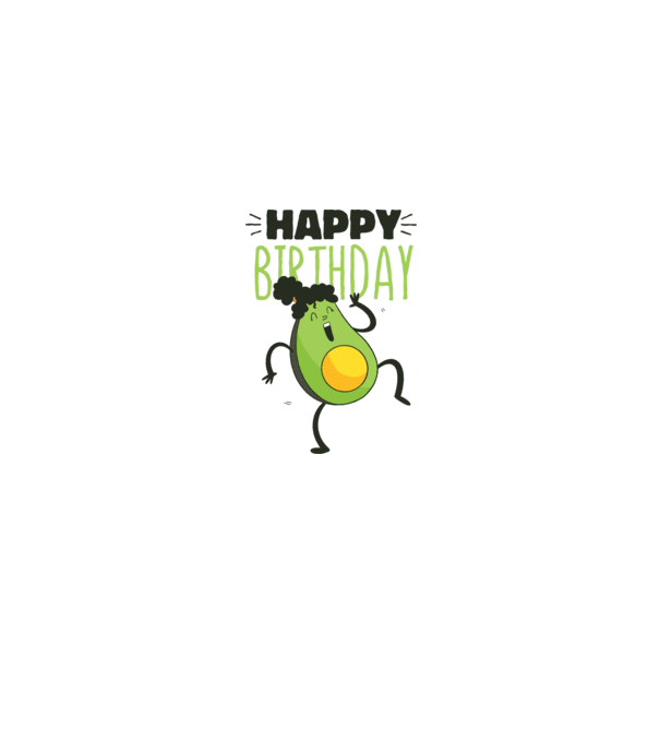 Avocado La mulți ani model turcoaz pe tricou