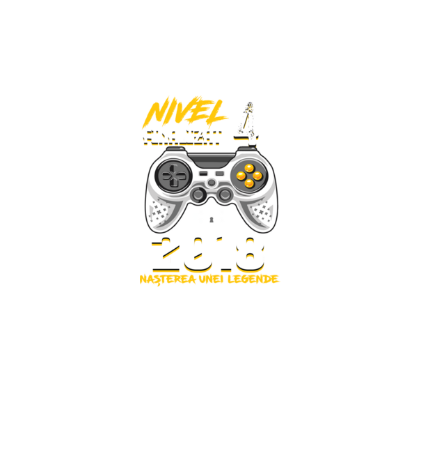 Nivel 4 finalizat. 2018 nașterea unei legende model negru pe tricou