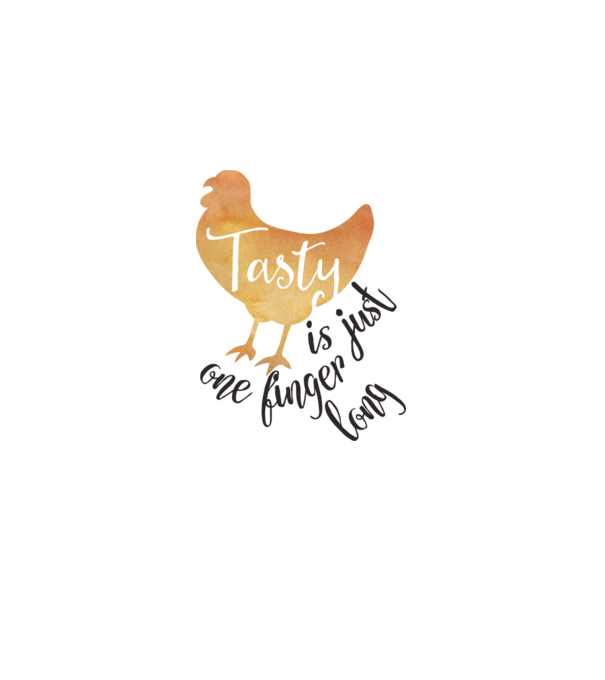 Tasty is just one finger long model alb pe tricou