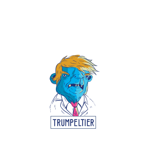 Trumpeltier monstru Trump model alb pe tricou