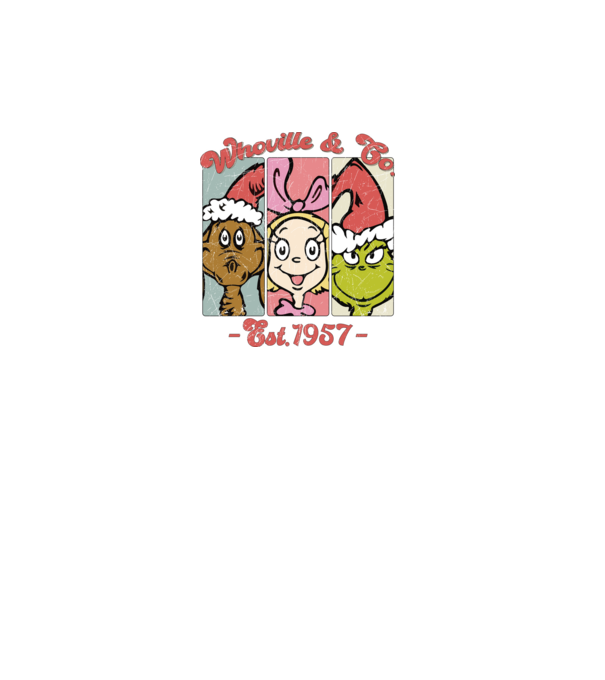 Whoville & Co. - Grinch model alb pe tricou