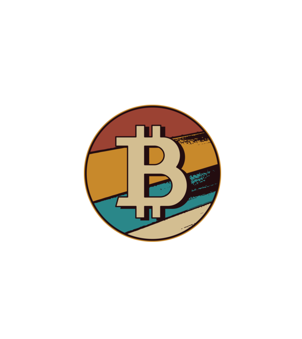 Bitcoin retro model negru pe tricou