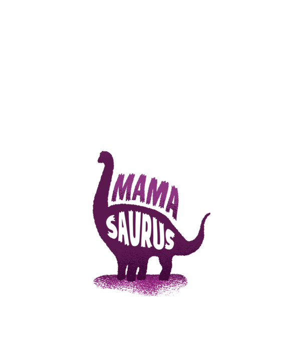 Mamasaurus model nisipiu pe tricou