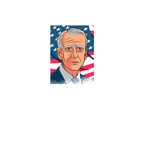 Joe Biden USA model negru pe tricou