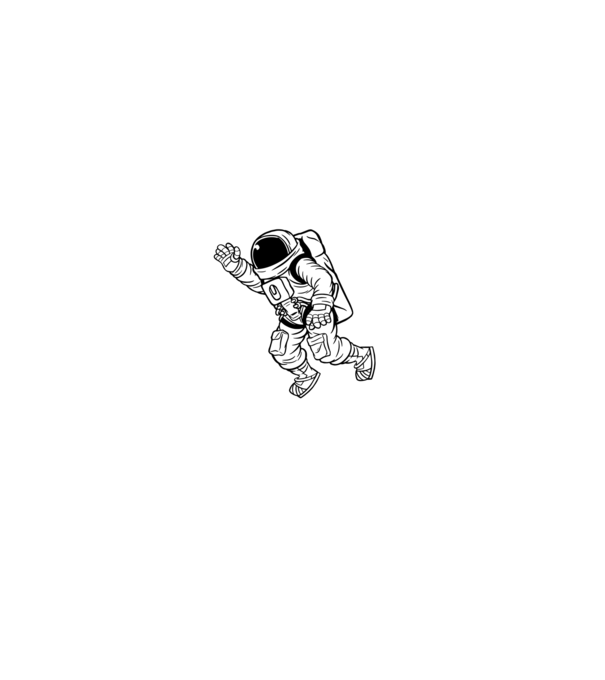 Astronaut model negru pe tricou