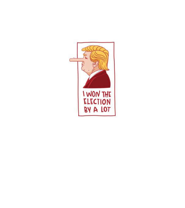 Pinocchio Trump model alb pe tricou
